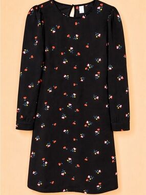 old navy black dress with flowers Child Size 5 Unlined. Old Navy Dress M Women